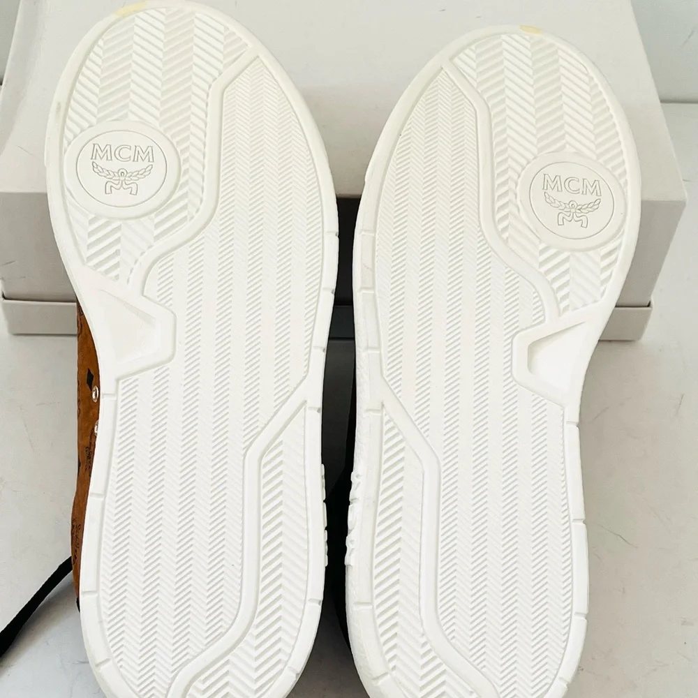 NWOB MCM women's sneakers in luggage tan 38